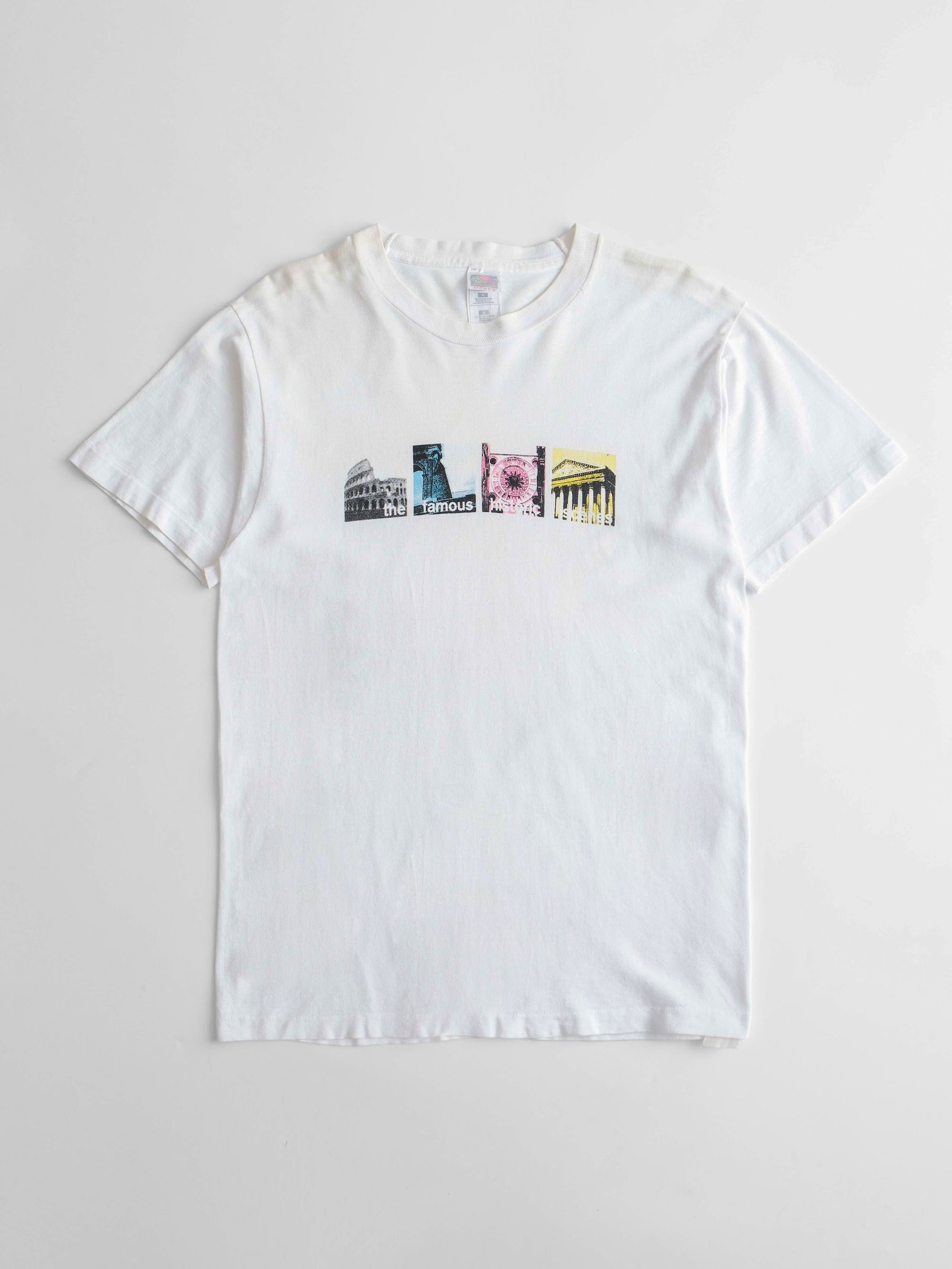 VINTAGE WHITE THE FAMOUS HISTORIC SCENES T-SHIRT