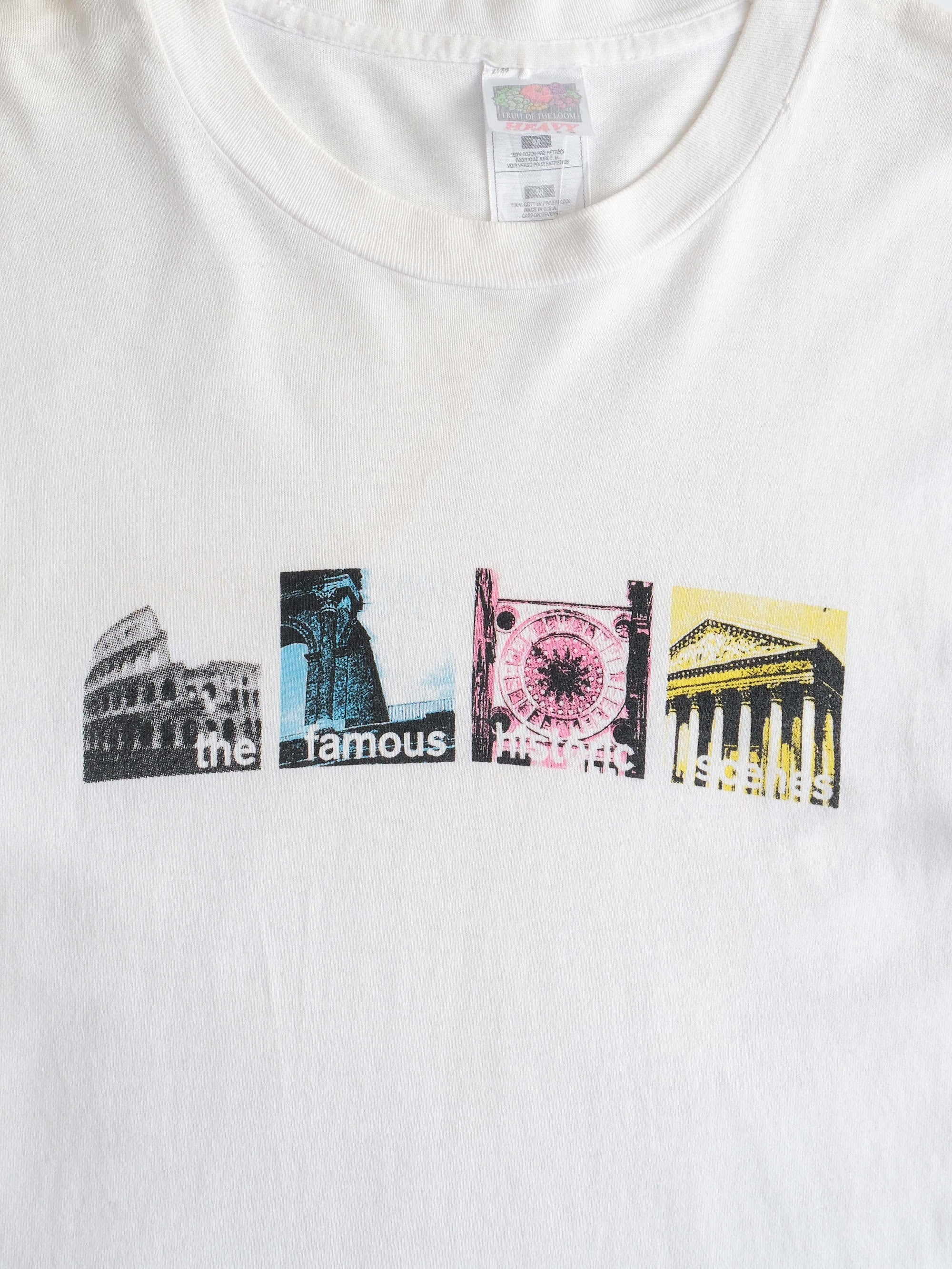 VINTAGE WHITE THE FAMOUS HISTORIC SCENES T-SHIRT