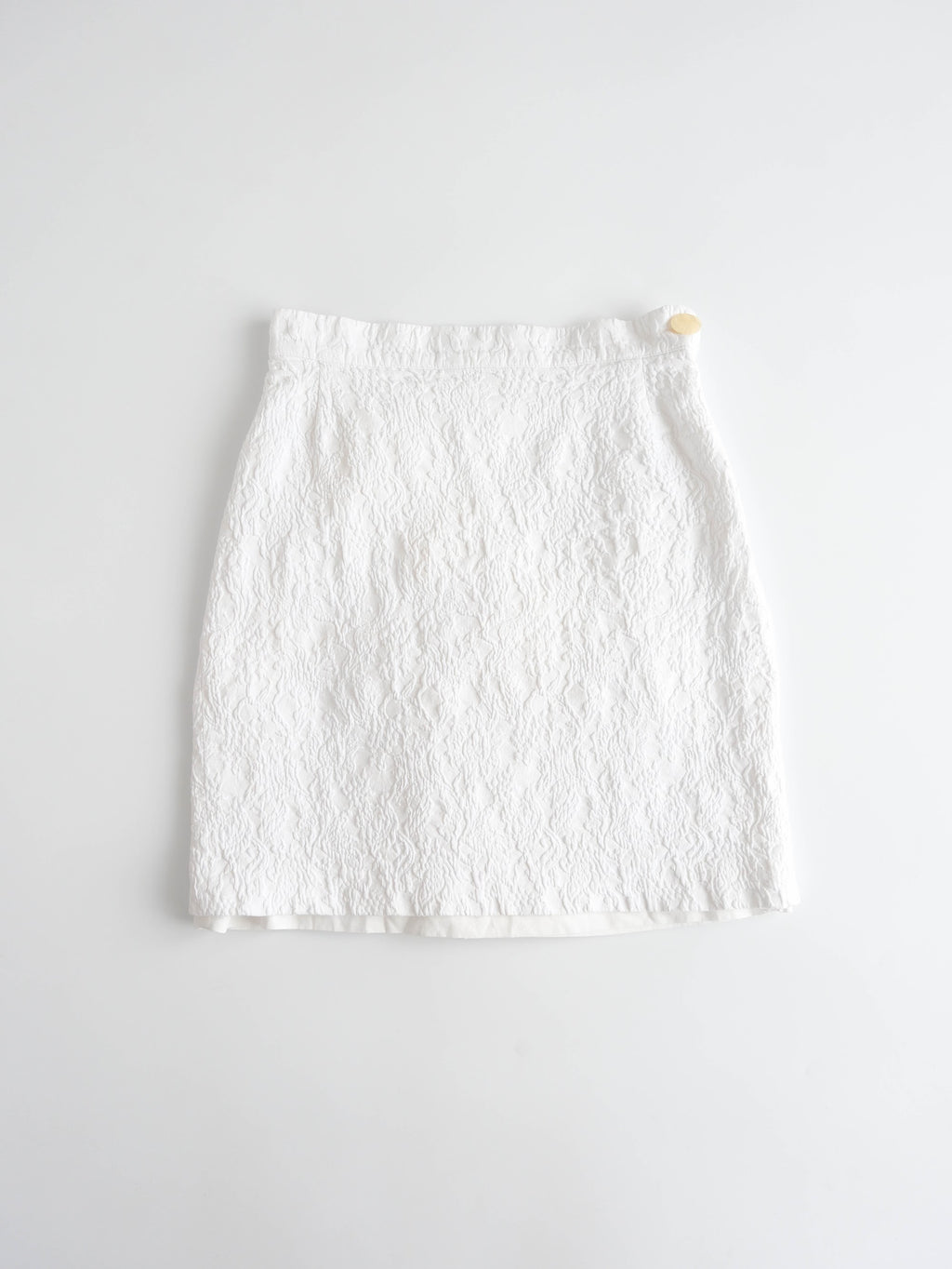 VIVIENNE WESTWOOD WHITE FLORAL TEXTURE SKIRT