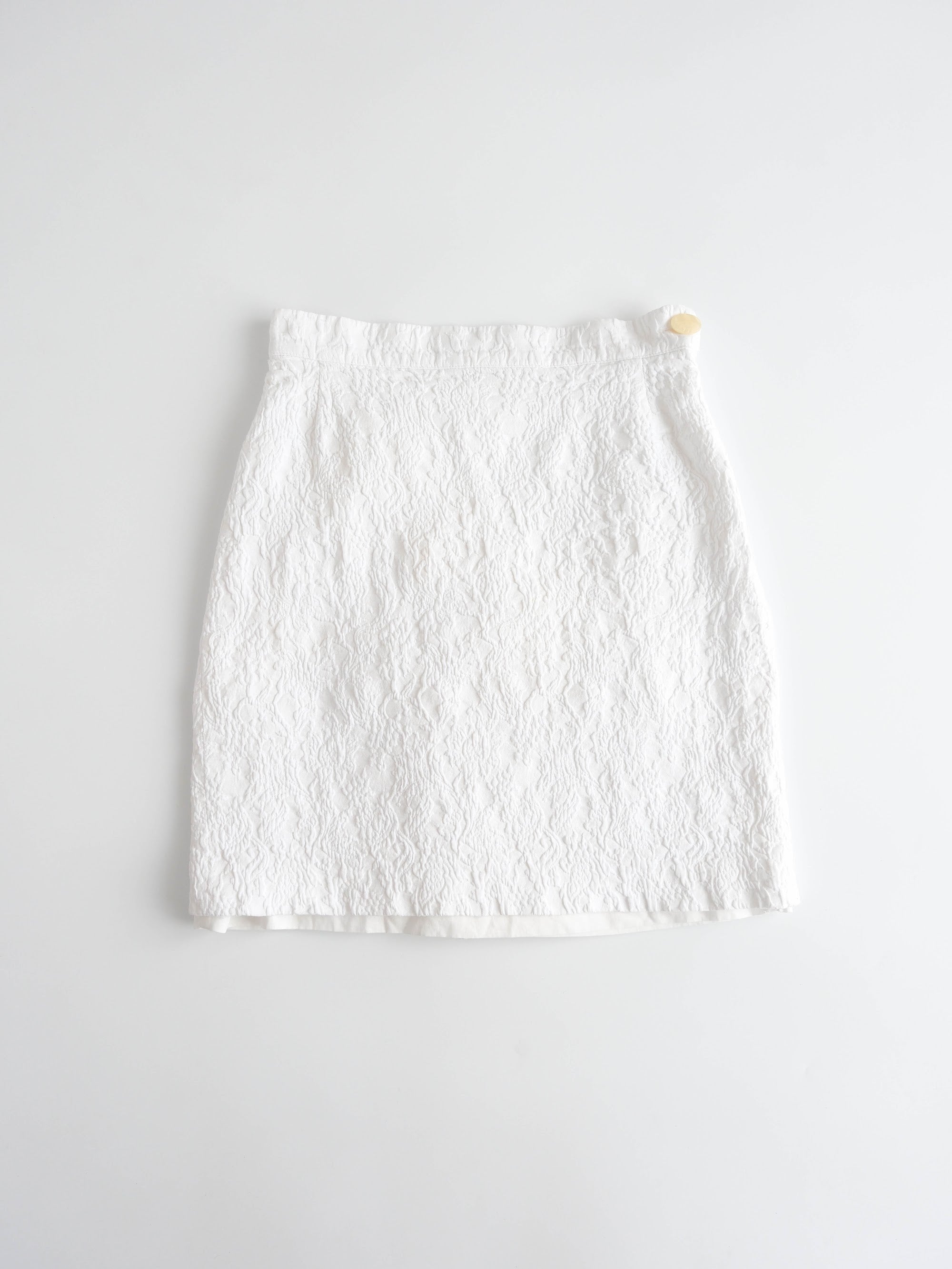 VIVIENNE WESTWOOD WHITE FLORAL TEXTURE SKIRT
