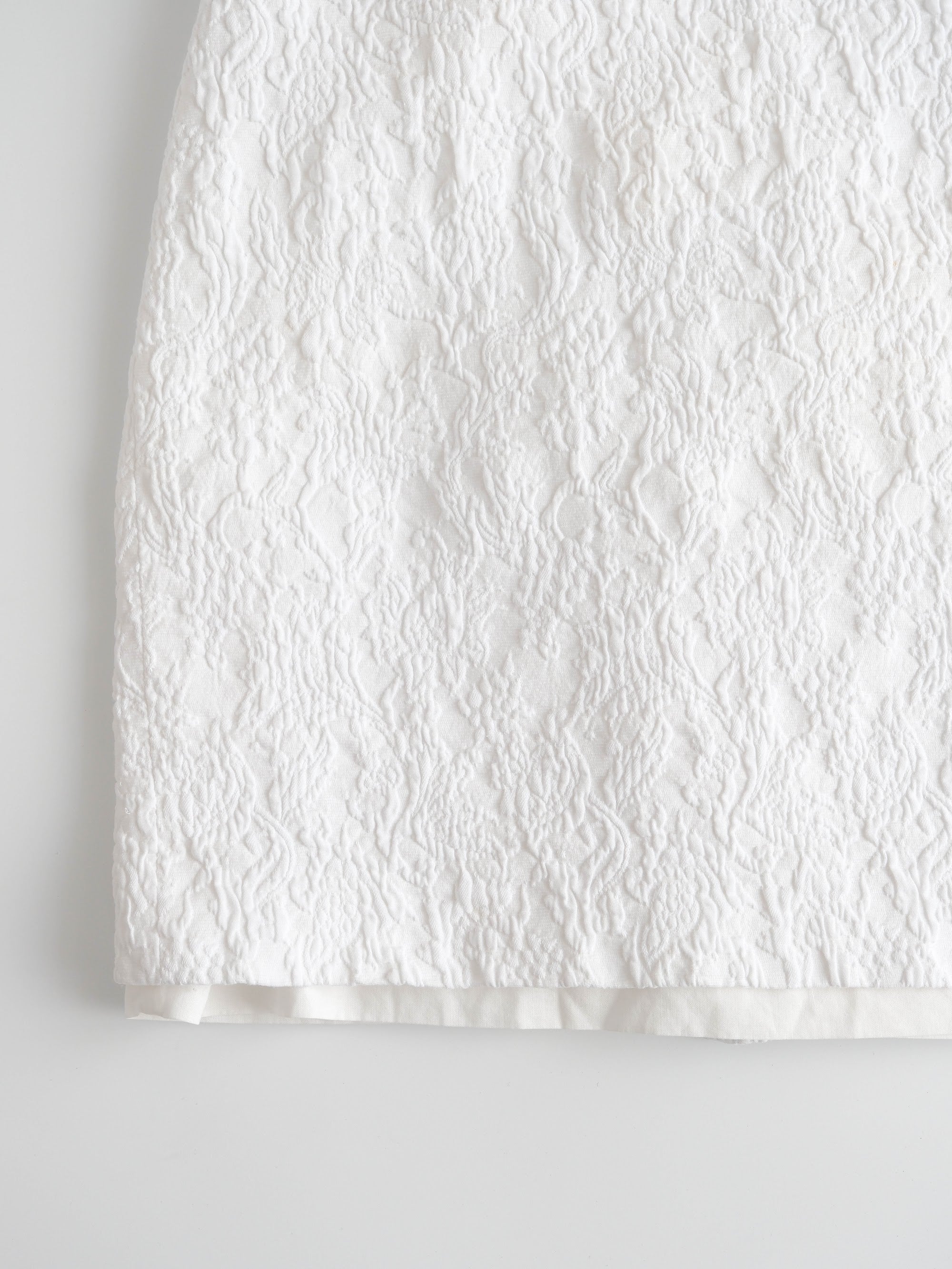 VIVIENNE WESTWOOD WHITE FLORAL TEXTURE SKIRT