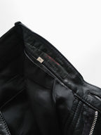YOHJI YAMAMOTO BLACK AAR/ LEATHER PANTS