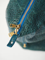 YVES SAINT LAURENT BLUE LEATHER TOTE BAG